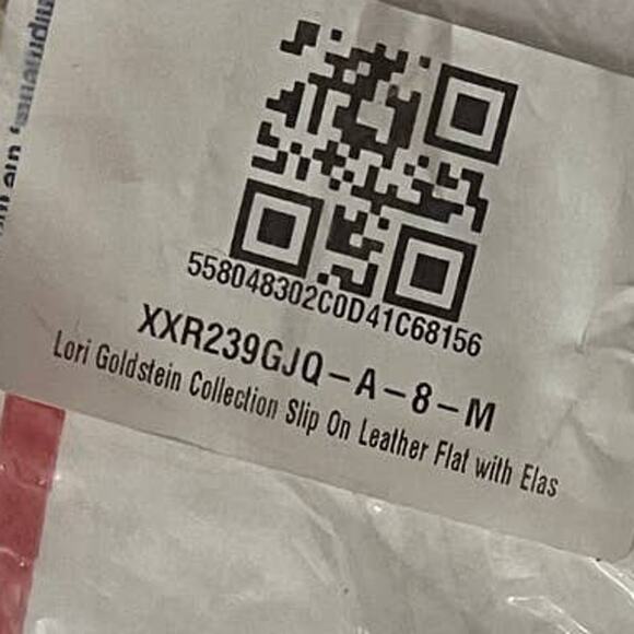 Lori Goldstein Collection Slip On Size 8 M Leather Flat with Elastic Black - Picture 10 of 10